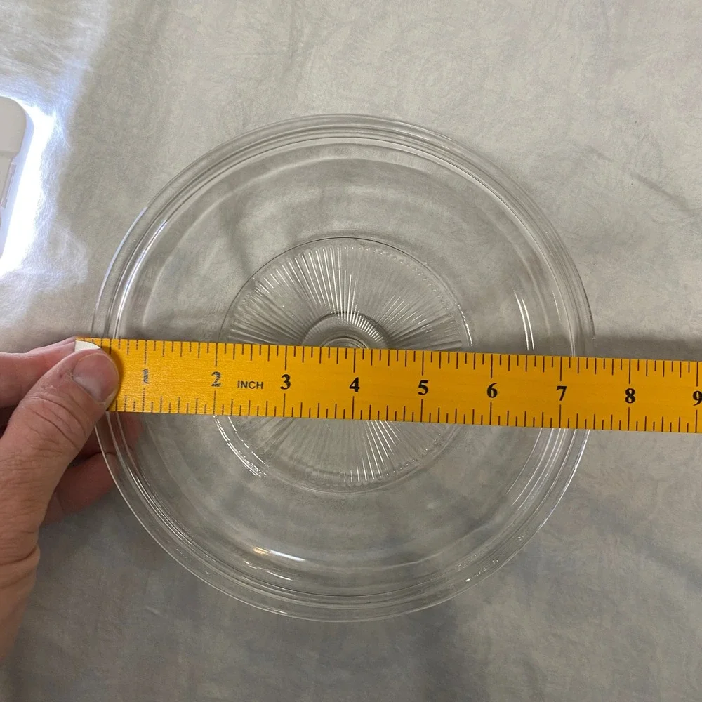 Vintage Pyrex G-5-C Clear Glass Starburst Replacement Lid 7.75